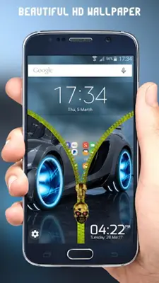 Car Zipper Lock Screen android App screenshot 0